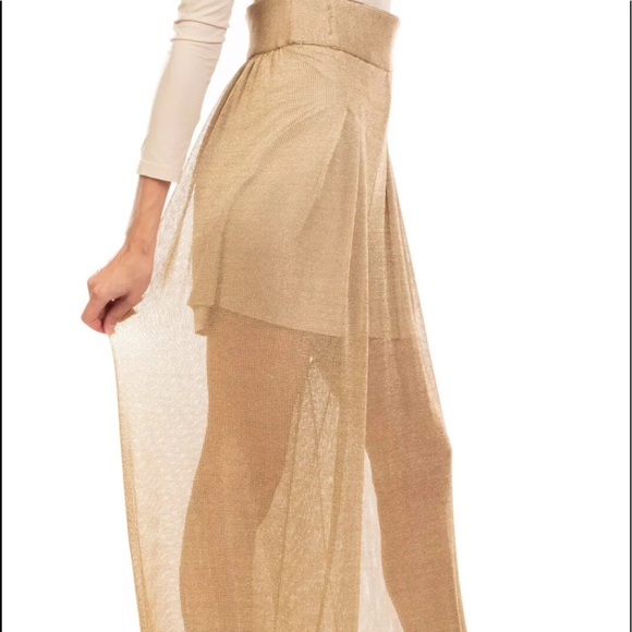 Wide Leg Size Trousers Sheer Pleated Made in Italy - Picture 3 of 8